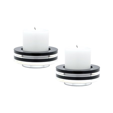 Tuxedo Crystal Candleholder Set of 2 -  ELK SIGNATURE, 980025/S2